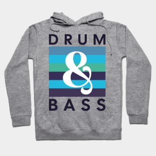 DRUM & BASS  - Blue Rainbow (light print) Hoodie